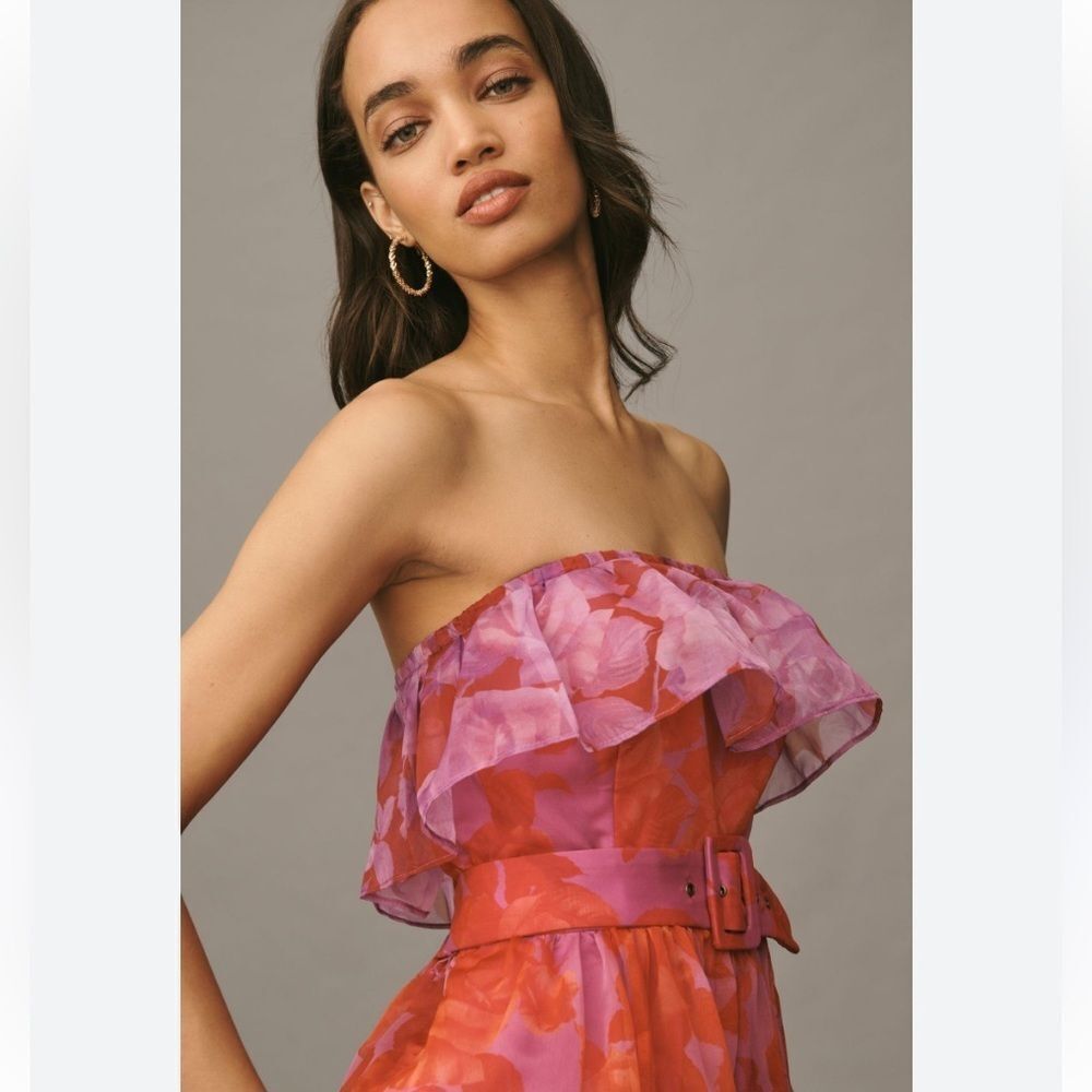 By Anthropologie XL By Anthropologie Strapless Tiered Maxi Dress - Picture 2 of 7